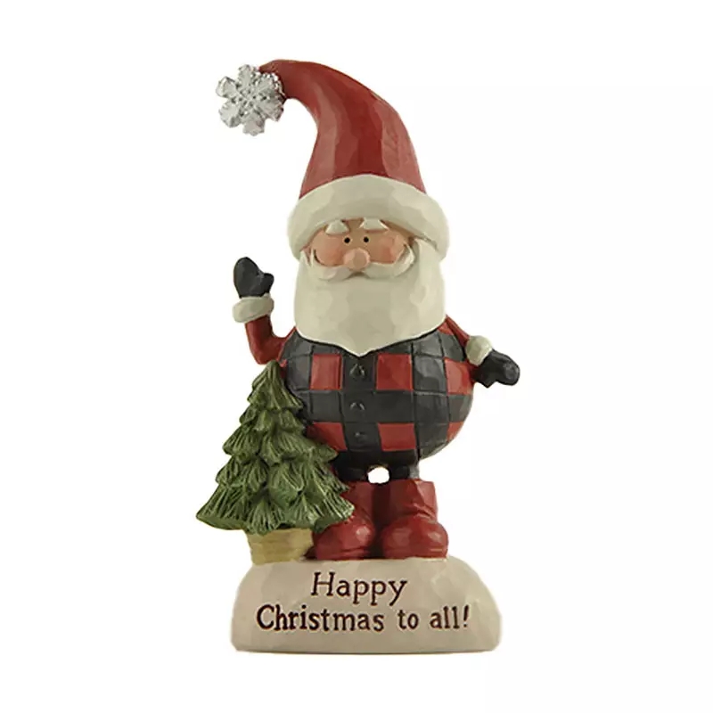 8.8CM ‘Happy Christmas To All’ Polyresin Santa Claus-GOON- Home Decoration, Christmas Decoration, Halloween Decor, Harvest Decor, Easter Decor, Thanksgiving Day Decor, Party Decor