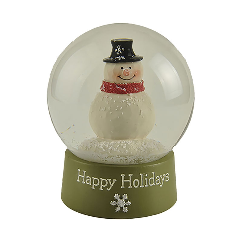 10CM ‘Happy Holiday’ Snow Globe With Snowman And Tree Polyresin Decoration-GOON- Home Decoration, Christmas Decoration, Halloween Decor, Harvest Decor, Easter Decor, Thanksgiving Day Decor, Party Decor