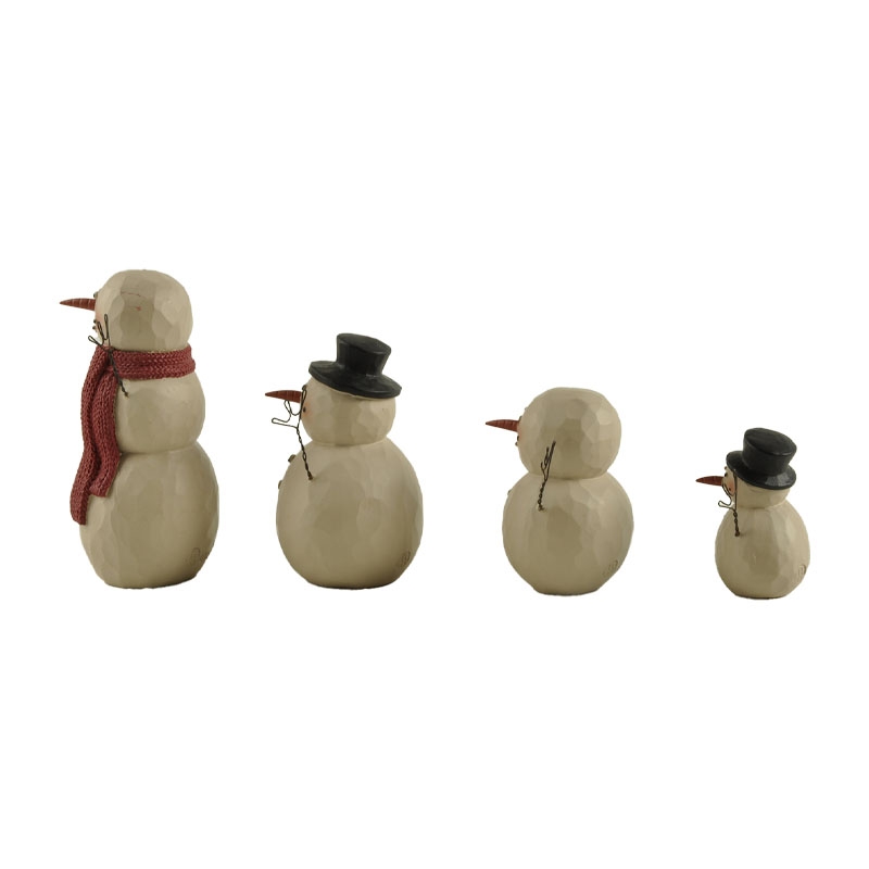 S/4 Polyresin Snowman Family For Table Decoration-GOON- Christmas Decoration, Halloween Decor, Harvest Decor, Easter Decor, Thanksgiving Day Decor, Party Decor