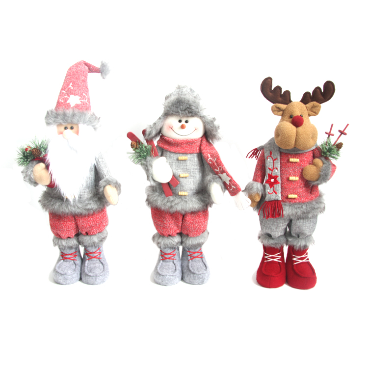 45cmH*18cmW*7.6cmD Santa Reindeer Snowman Fabric Christmas Plush Toy-GOON- Christmas Decoration, Halloween Decor, Harvest Decor, Easter Decor, Thanksgiving Day Decor, Party Decor