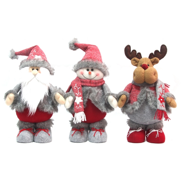 33cmH*19cmW*10cmD Santa Reindeer Snowman Fabric Stuffed Soft Toy-GOON- Home Decoration, Christmas Decoration, Halloween Decor, Harvest Decor, Easter Decor, Thanksgiving Day Decor, Party Decor