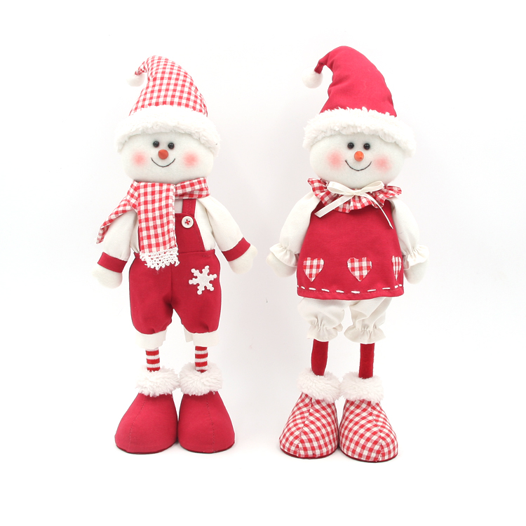 40.6cmH*15cmW*6cmD Standing Snowman Christmas Fabric Dolls-GOON- Christmas Decoration, Halloween Decor, Harvest Decor, Easter Decor, Thanksgiving Day Decor, Party Decor