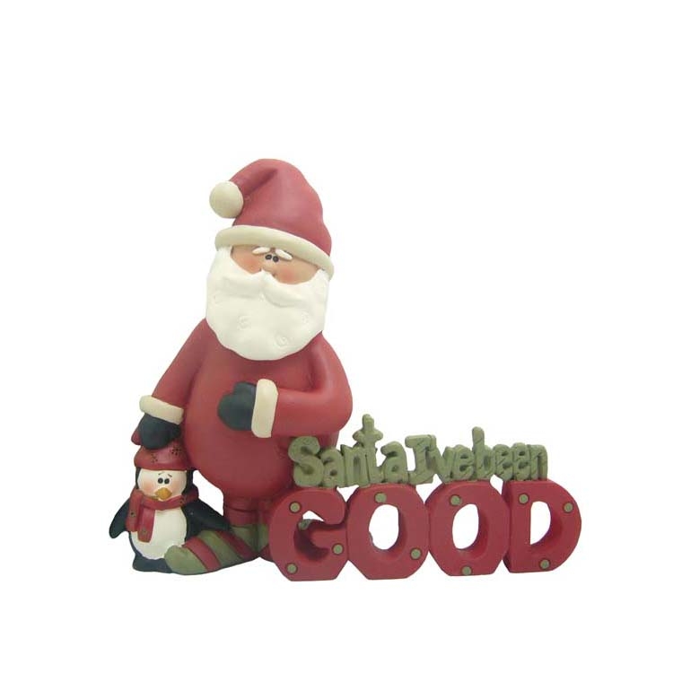 8.9CM ‘I’ve Been Good’ With Santa/Penguin Polyresin Decoration-GOON- Christmas Decoration, Halloween Decor, Harvest Decor, Easter Decor, Thanksgiving Day Decor, Party Decor