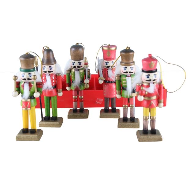 Six Mini Wodden Nutcracker Characters Ornaments-GOON- Home Decoration, Christmas Decoration, Halloween Decor, Harvest Decor, Easter Decor, Thanksgiving Day Decor, Party Decor