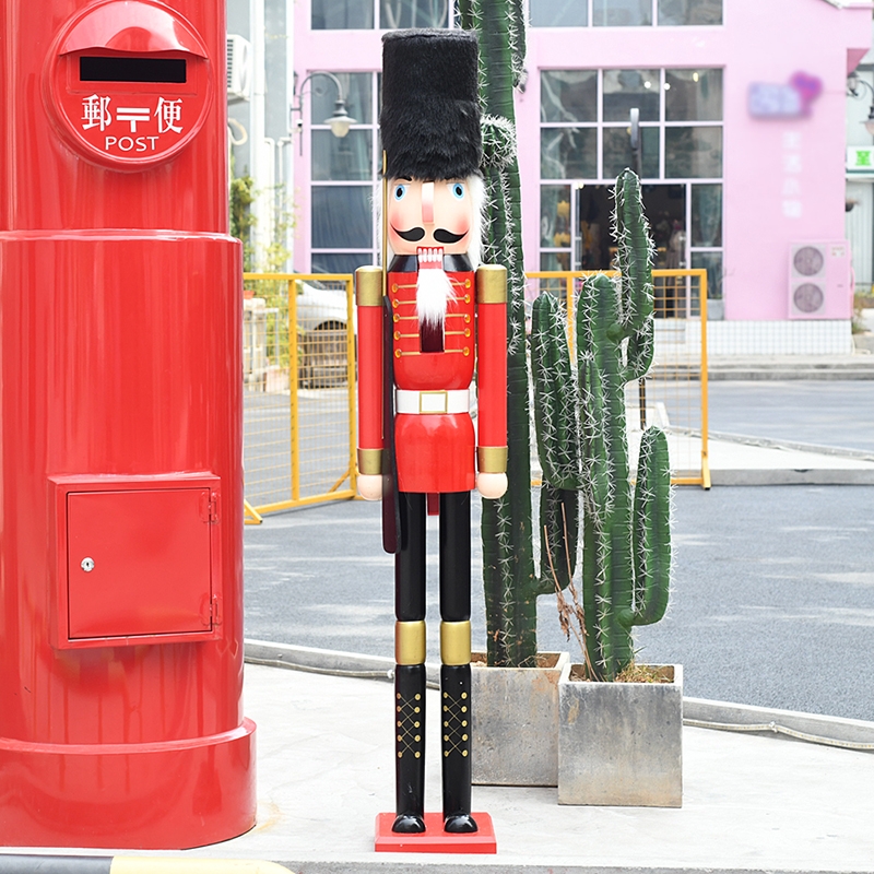 150CM Red 1.5M Life Size Wooden Nutcracker Solider For Christmas Decoration Outdoor-GOON- Home Decoration, Christmas Decoration, Halloween Decor, Harvest Decor, Easter Decor, Thanksgiving Day Decor, Party Decor