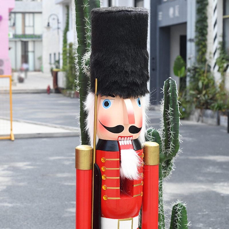 150CM Red 1.5M Life Size Wooden Nutcracker Solider For Christmas Decoration Outdoor-GOON- Home Decoration, Christmas Decoration, Halloween Decor, Harvest Decor, Easter Decor, Thanksgiving Day Decor, Party Decor