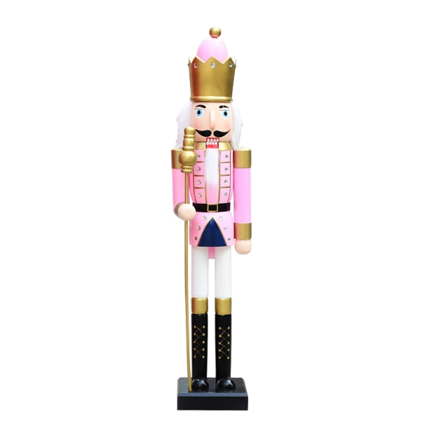 100CM Pink Color Life Size Wooden Nutcracker Solider For Outdoor Decoration-GOON- Home Decoration, Christmas Decoration, Halloween Decor, Harvest Decor, Easter Decor, Thanksgiving Day Decor, Party Decor