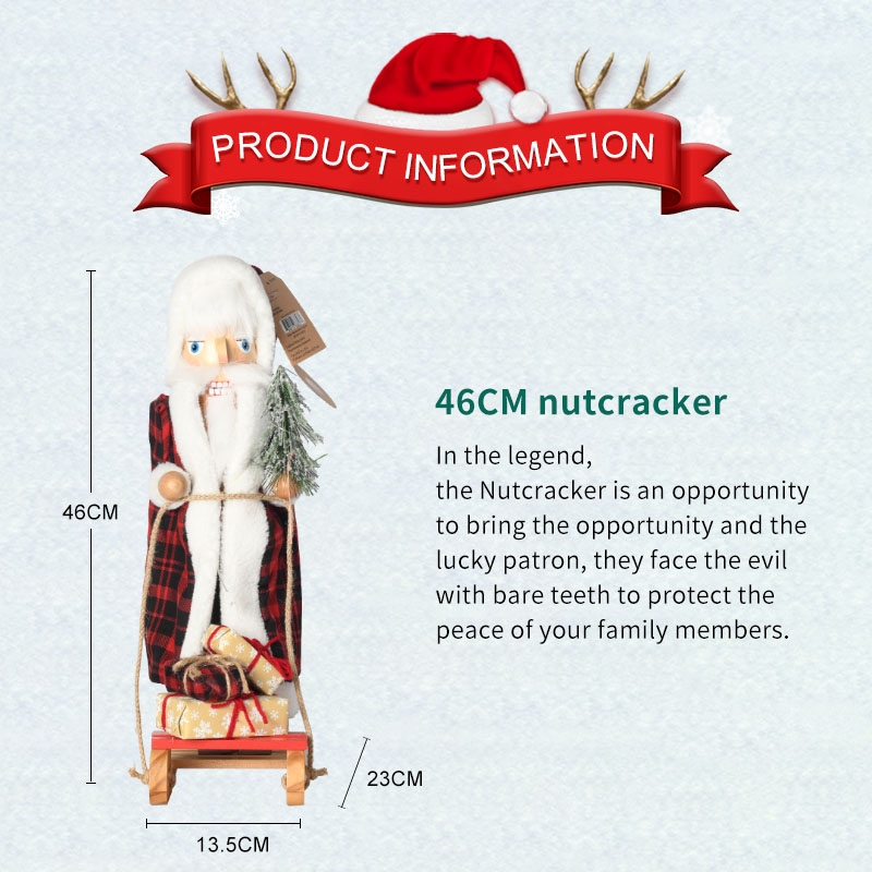 46CM Wooden Nutcracker Wear Cloak-GOON- Home Decoration, Christmas Decoration, Halloween Decor, Harvest Decor, Easter Decor, Thanksgiving Day Decor, Party Decor