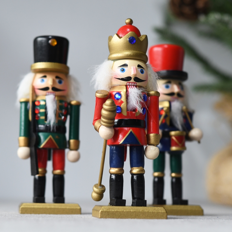 15CM Set of 3 Wooden Soldier Nutcracker Tool for Christmas Decoration Gifts-GOON- Home Decoration, Christmas Decoration, Halloween Decor, Harvest Decor, Easter Decor, Thanksgiving Day Decor, Party Decor