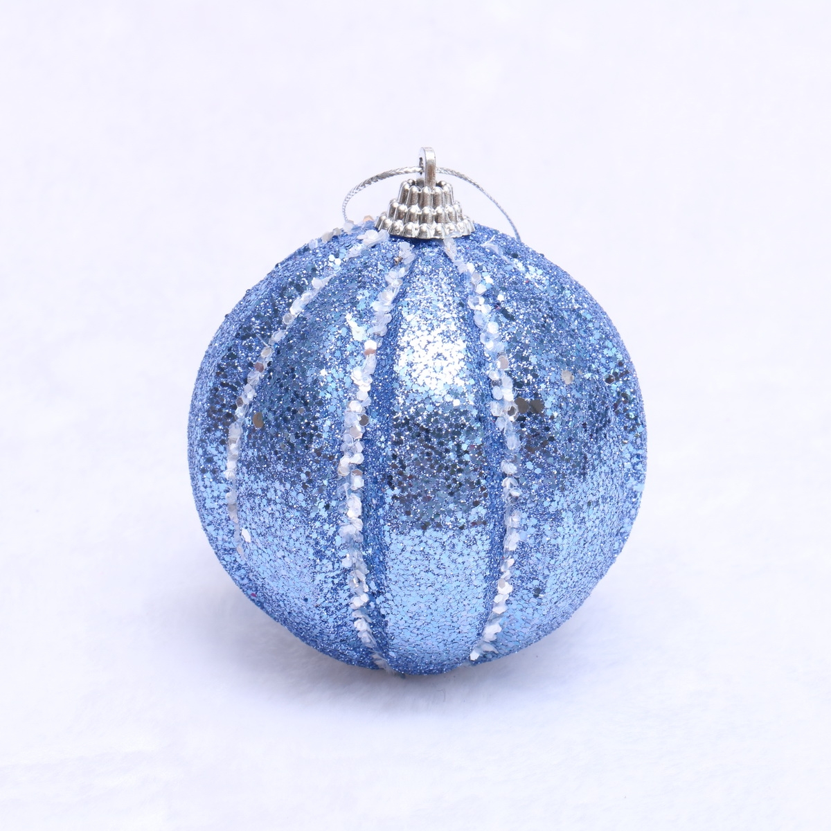 8Cm Blue Foam Ball With Painting-GOON- Christmas Decoration, Halloween Decor, Harvest Decor, Easter Decor, Thanksgiving Day Decor, Party Decor