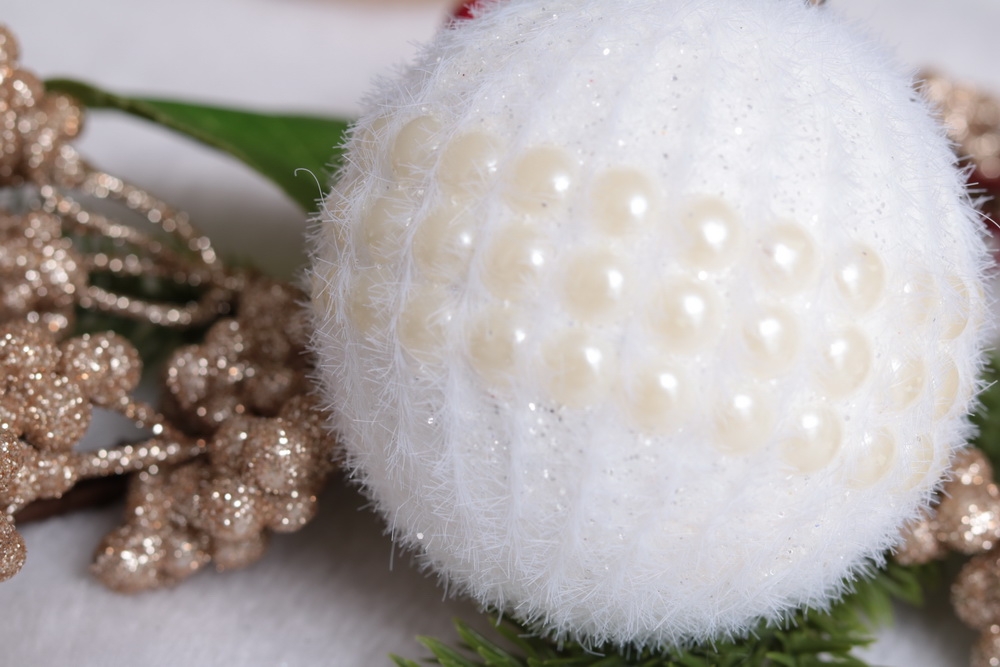 S/3  11.5*6Cm White Foam/Fur Ball Ornaments-GOON- Home Decoration, Christmas Decoration, Halloween Decor, Harvest Decor, Easter Decor, Thanksgiving Day Decor, Party Decor