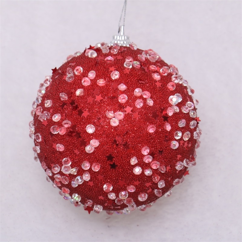 8Cm Red Foam Onion Shape Ball With Painting-GOON- Christmas Decoration, Halloween Decor, Harvest Decor, Easter Decor, Thanksgiving Day Decor, Party Decor