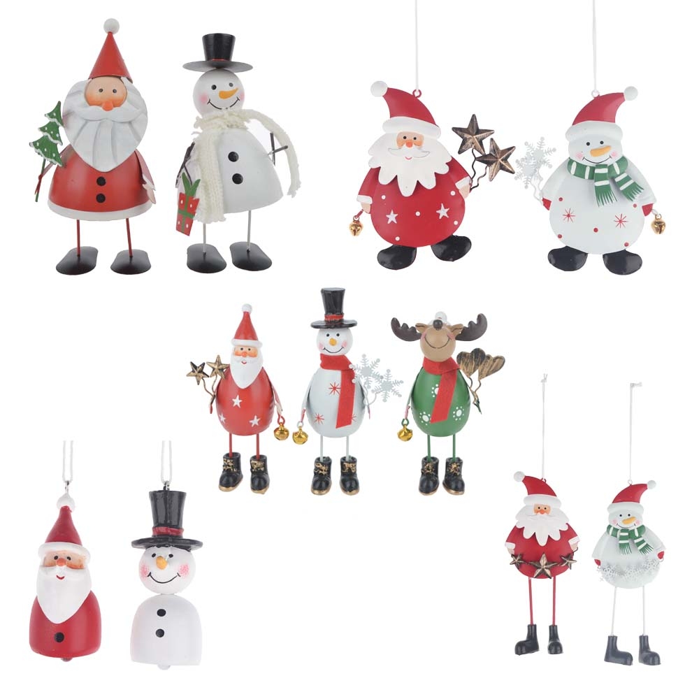 6Cm/12Cm/13Cm/17Cm Metal Santa Snowman Deer Figurine Christmas Decorations-GOON- Home Decoration, Christmas Decoration, Halloween Decor, Harvest Decor, Easter Decor, Thanksgiving Day Decor, Party Decor