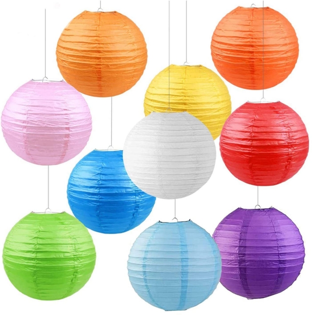 12″ Chinese Paper Lanterns Assorted Colors-GOON- Home Decoration, Christmas Decoration, Halloween Decor, Harvest Decor, Easter Decor, Thanksgiving Day Decor, Party Decor