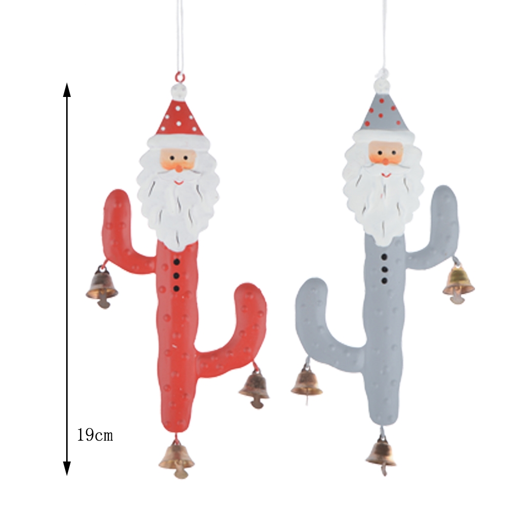 Customized Size Red/Grey Metal Christmas Hanging Santa Figurine Ornaments-GOON- Home Decoration, Christmas Decoration, Halloween Decor, Harvest Decor, Easter Decor, Thanksgiving Day Decor, Party Decor
