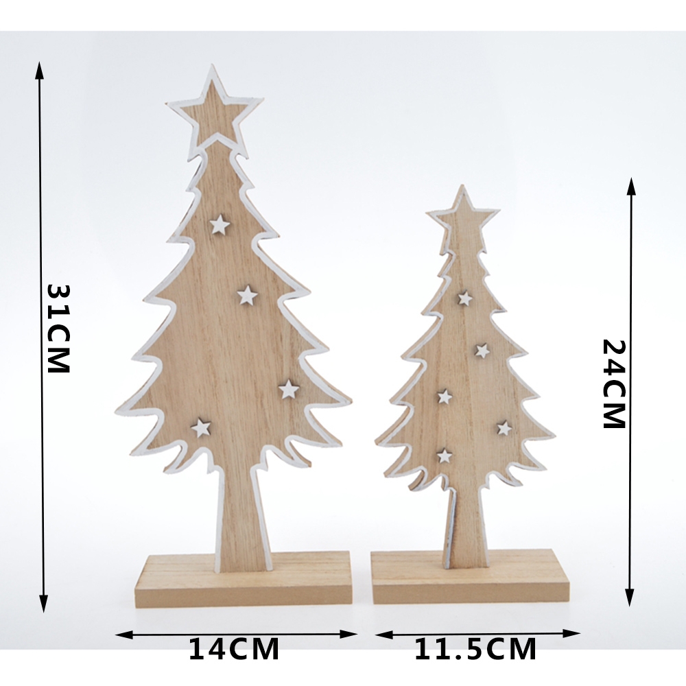 13*5*23Cm  Wooden Christmas Tree Sign With Santa Tabletop Standing Ing Décor-GOON- Home Decoration, Christmas Decoration, Halloween Decor, Harvest Decor, Easter Decor, Thanksgiving Day Decor, Party Decor
