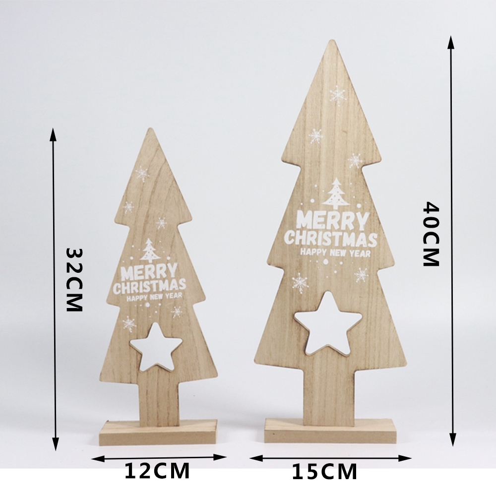 13*5*23Cm  Wooden Christmas Tree Sign With Santa Tabletop Standing Ing Décor-GOON- Home Decoration, Christmas Decoration, Halloween Decor, Harvest Decor, Easter Decor, Thanksgiving Day Decor, Party Decor