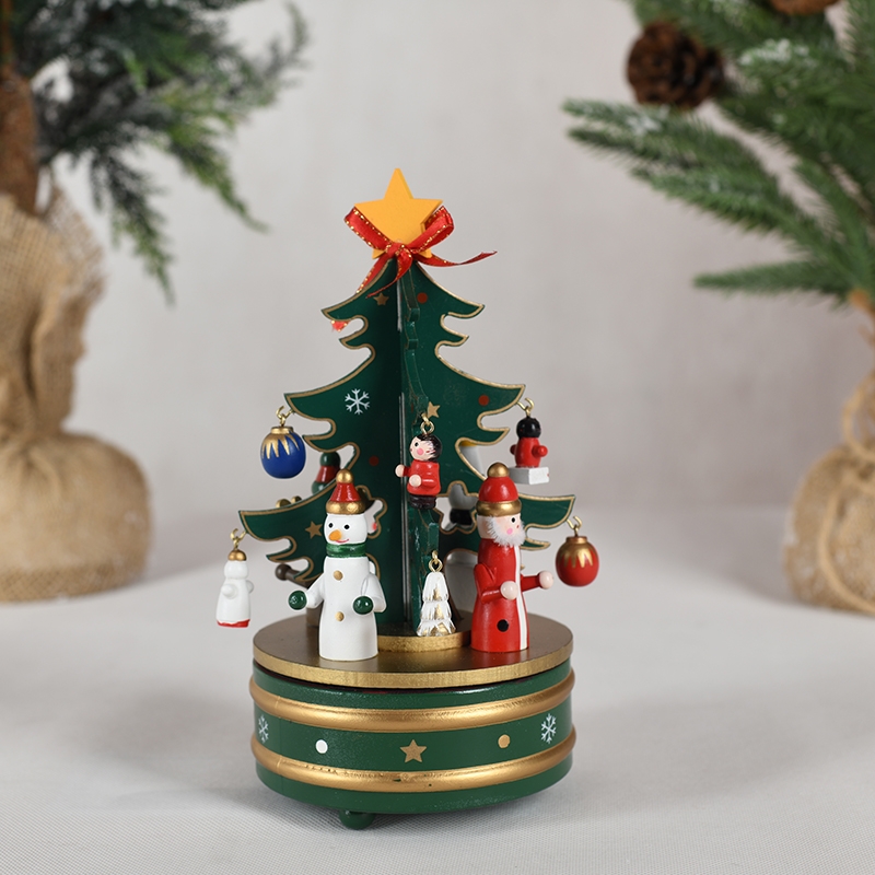Red Christmas Tree Snowman Music Box-GOON- Home Decoration, Christmas Decoration, Halloween Decor, Harvest Decor, Easter Decor, Thanksgiving Day Decor, Party Decor