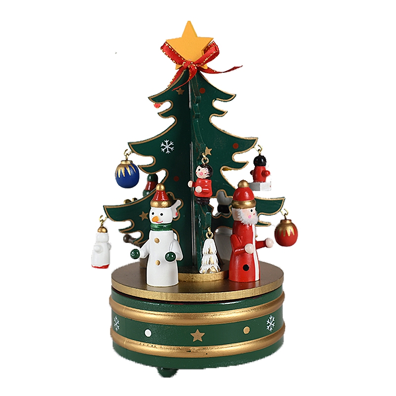 Red Christmas Tree Snowman Music Box-GOON- Home Decoration, Christmas Decoration, Halloween Decor, Harvest Decor, Easter Decor, Thanksgiving Day Decor, Party Decor