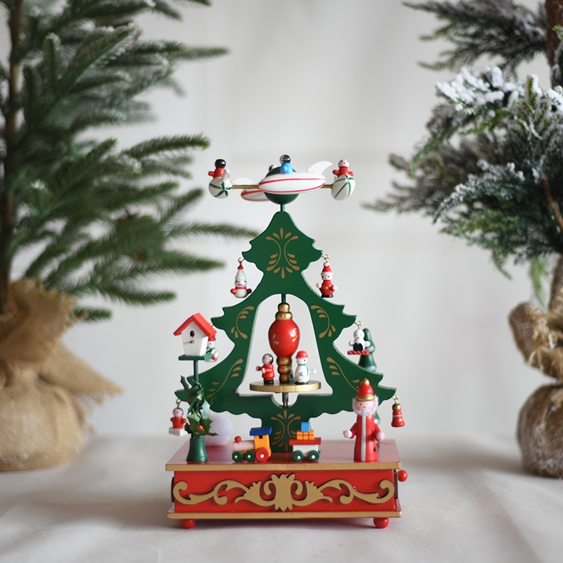 Rectangle Christmas Tree Airplane Clockwork Music Box-GOON- Home Decoration, Christmas Decoration, Halloween Decor, Harvest Decor, Easter Decor, Thanksgiving Day Decor, Party Decor