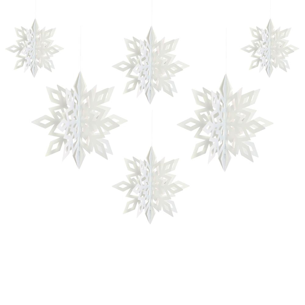 6/8/10 Inch Gold/White Paper Christmas Snowflake Ornaments Set-GOON- Home Decoration, Christmas Decoration, Halloween Decor, Harvest Decor, Easter Decor, Thanksgiving Day Decor, Party Decor