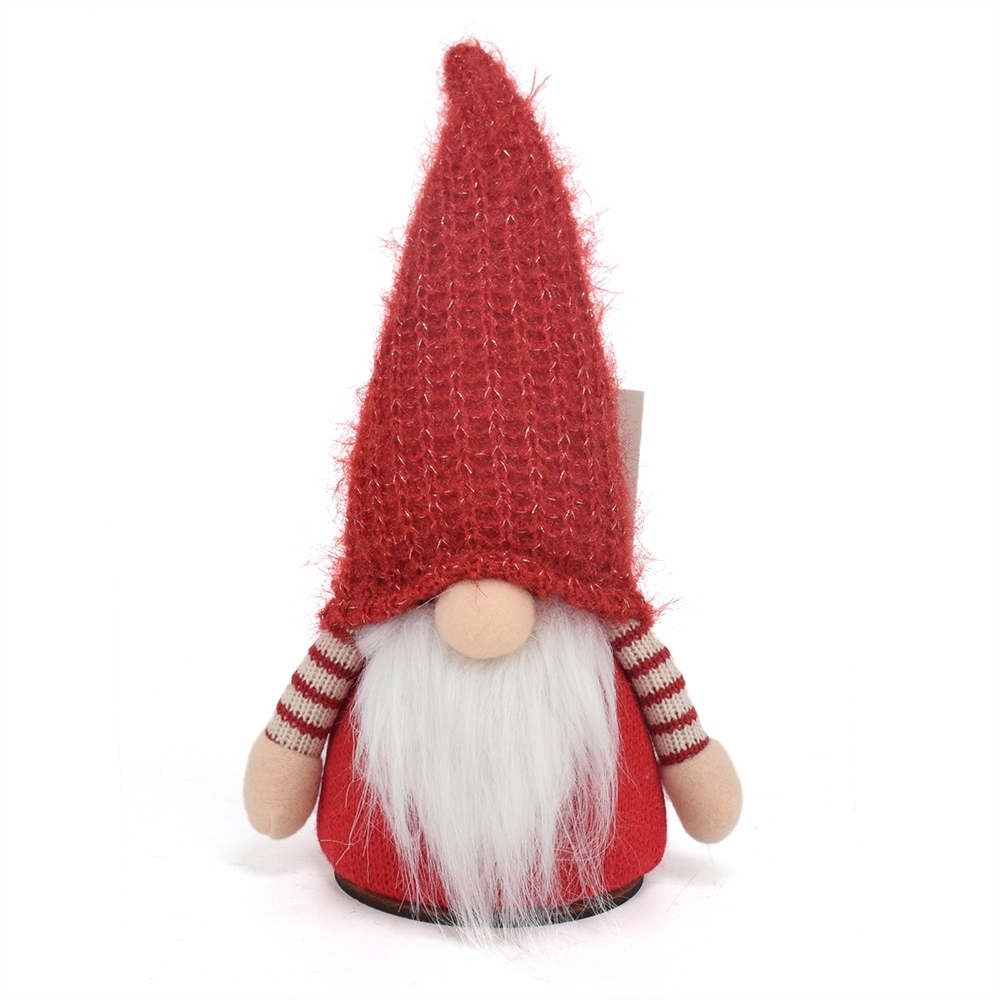 Red/White Christmas Plush Stuffed Sitting Gnomes With Led Light-GOON- Home Decoration, Christmas Decoration, Halloween Decor, Harvest Decor, Easter Decor, Thanksgiving Day Decor, Party Decor