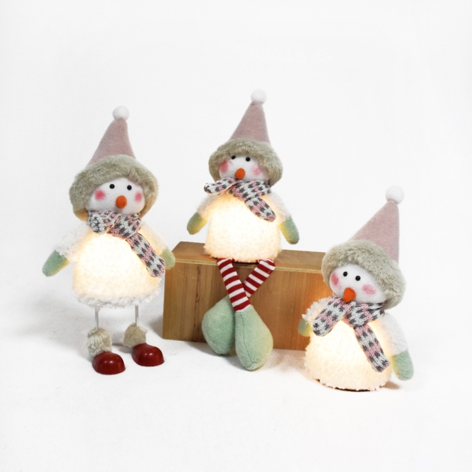 Red/Green/White Plush Animated Sitting/Standing Fabric Snowman Santa Reindeer-GOON- Home Decoration, Christmas Decoration, Halloween Decor, Harvest Decor, Easter Decor, Thanksgiving Day Decor, Party Decor