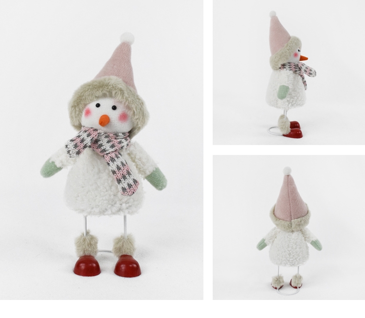 Red/Green/White Plush Animated Sitting/Standing Fabric Snowman Santa Reindeer-GOON- Home Decoration, Christmas Decoration, Halloween Decor, Harvest Decor, Easter Decor, Thanksgiving Day Decor, Party Decor