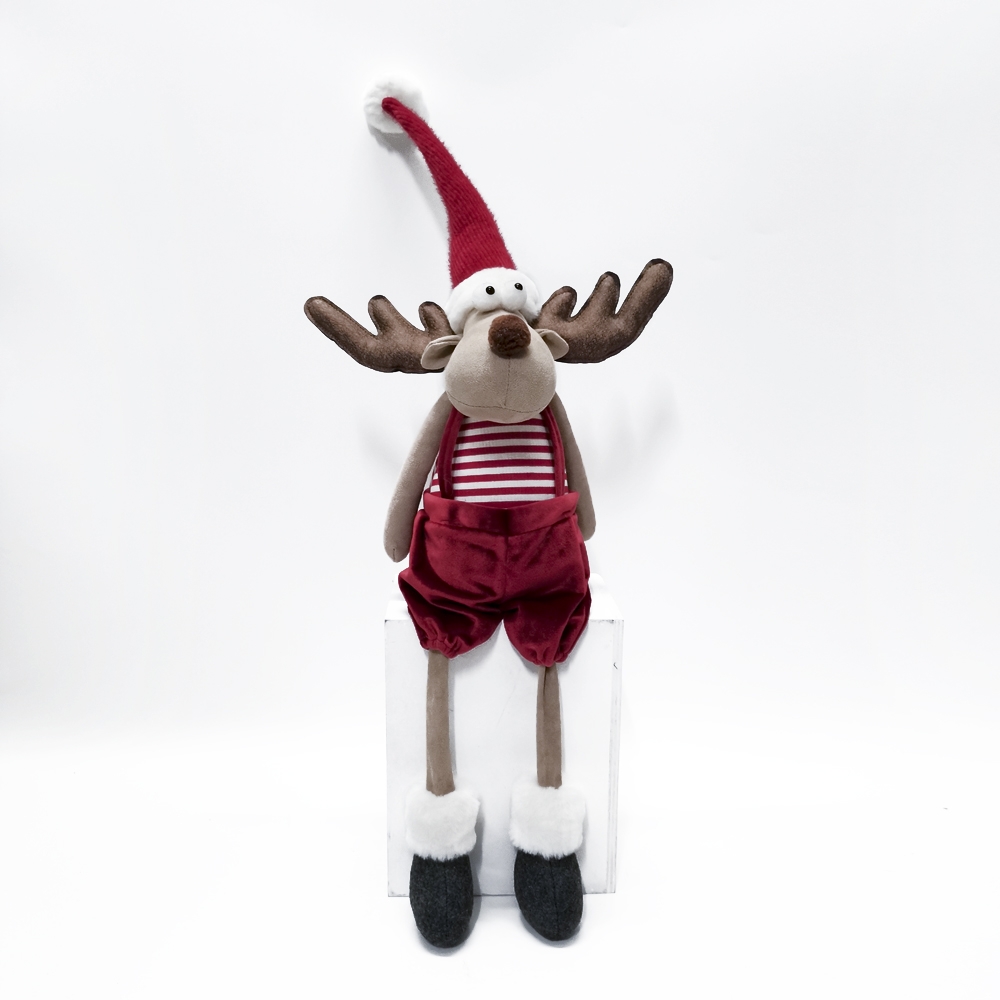 Red/Brown/White Standing/Sitting Reindeer Elk Plush Xmas Homw Decoration-GOON- Home Decoration, Christmas Decoration, Halloween Decor, Harvest Decor, Easter Decor, Thanksgiving Day Decor, Party Decor