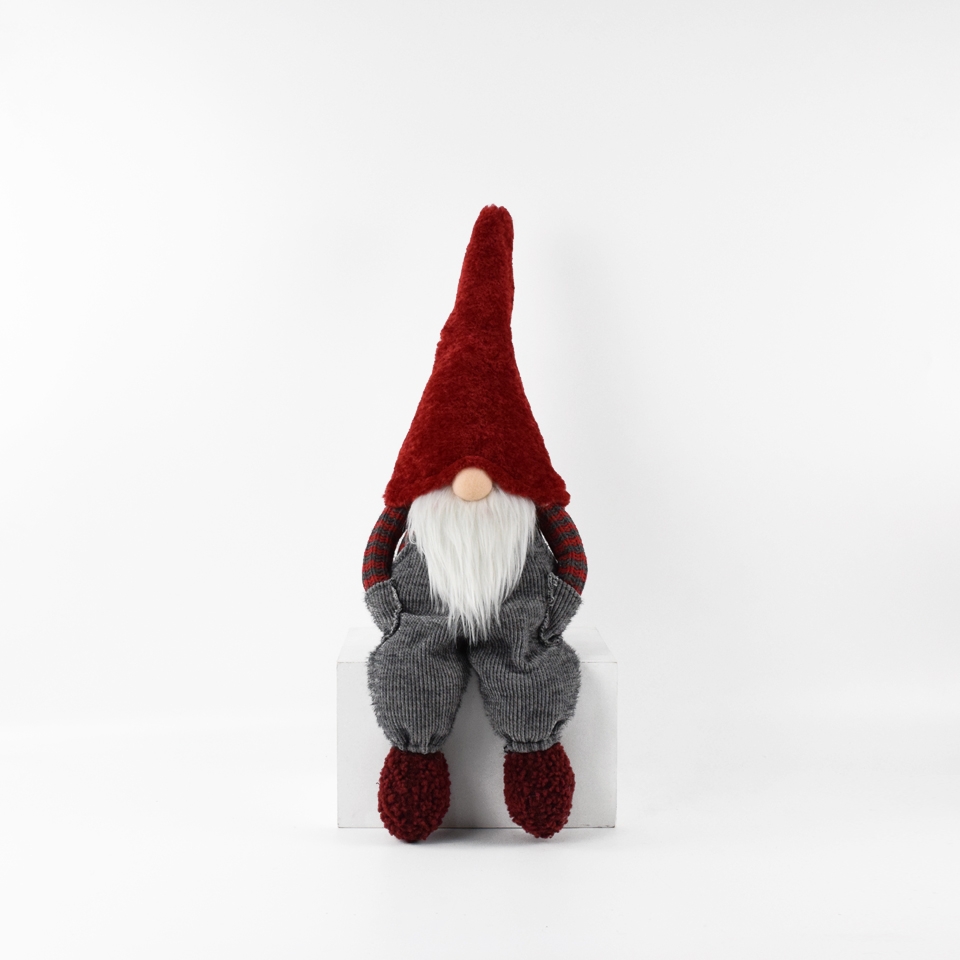 Red/Grey Theme Sitting/Standing Santa Claus Stuffed Plush Gnome Decoration-GOON- Home Decoration, Christmas Decoration, Halloween Decor, Harvest Decor, Easter Decor, Thanksgiving Day Decor, Party Decor