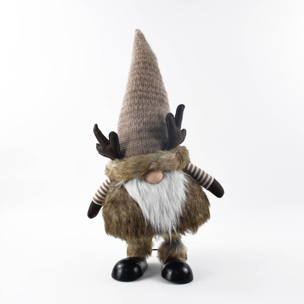 24*19*65Cm/30*26*83Cm Brown/White Standing Stuffed Swedish Antler Gnome-GOON- Christmas Decoration, Halloween Decor, Harvest Decor, Easter Decor, Thanksgiving Day Decor, Party Decor