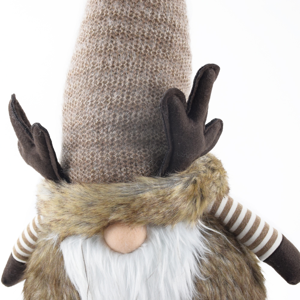 24*19*65Cm/30*26*83Cm Brown/White Standing Stuffed Swedish Antler Gnome-GOON- Christmas Decoration, Halloween Decor, Harvest Decor, Easter Decor, Thanksgiving Day Decor, Party Decor