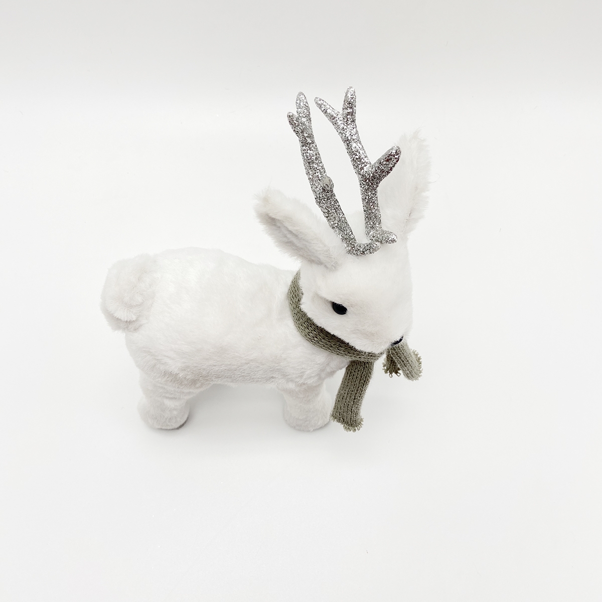 22*12*39CM Artificial White Reindeer Animal Figurines Decoration-GOON- Christmas Decoration, Halloween Decor, Harvest Decor, Easter Decor, Thanksgiving Day Decor, Party Decor