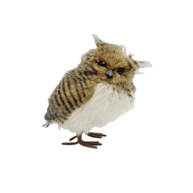 15*12*19CM Soft Yarn and Feathers Brown Owl Figurine-GOON- Home Decoration, Christmas Decoration, Halloween Decor, Harvest Decor, Easter Decor, Thanksgiving Day Decor, Party Decor