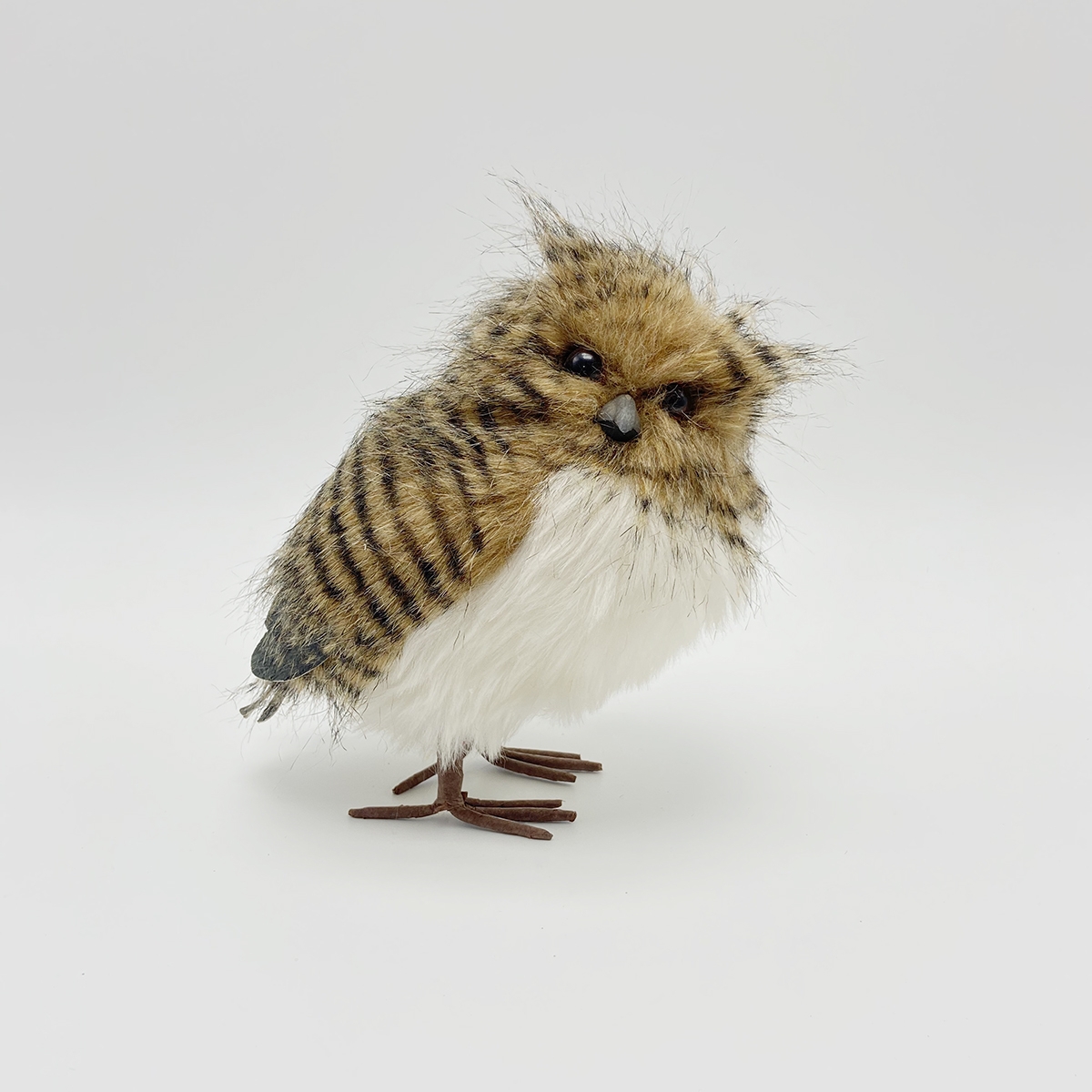 15*12*19CM Soft Yarn and Feathers Brown Owl Figurine-GOON- Home Decoration, Christmas Decoration, Halloween Decor, Harvest Decor, Easter Decor, Thanksgiving Day Decor, Party Decor