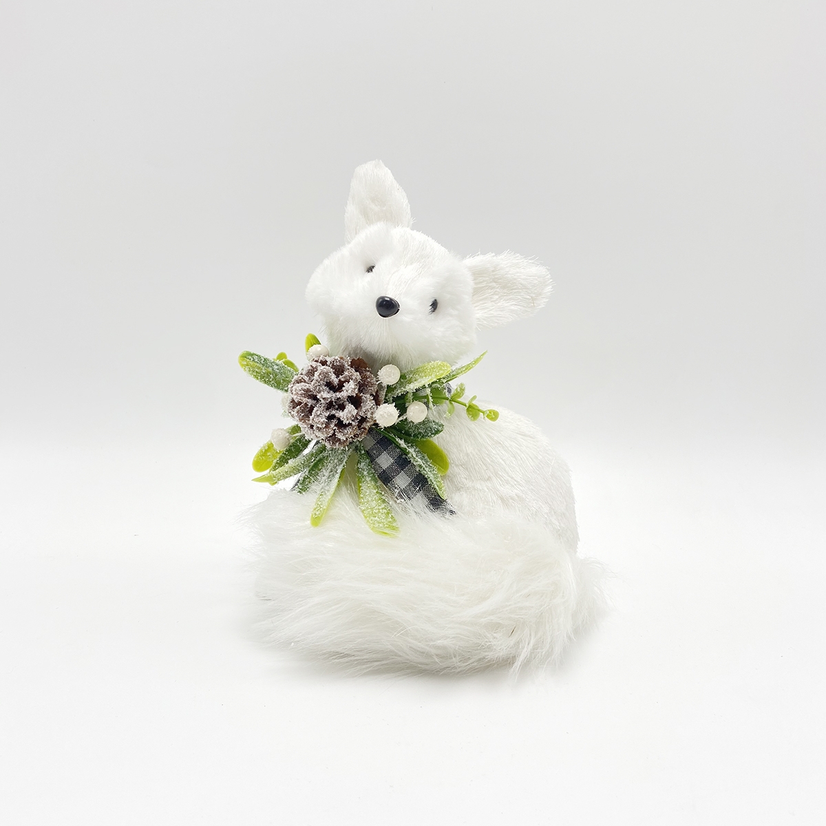 17*16*24CM Artificial Fox Tabletop Cute Animal Ornament-GOON- Christmas Decoration, Halloween Decor, Harvest Decor, Easter Decor, Thanksgiving Day Decor, Party Decor
