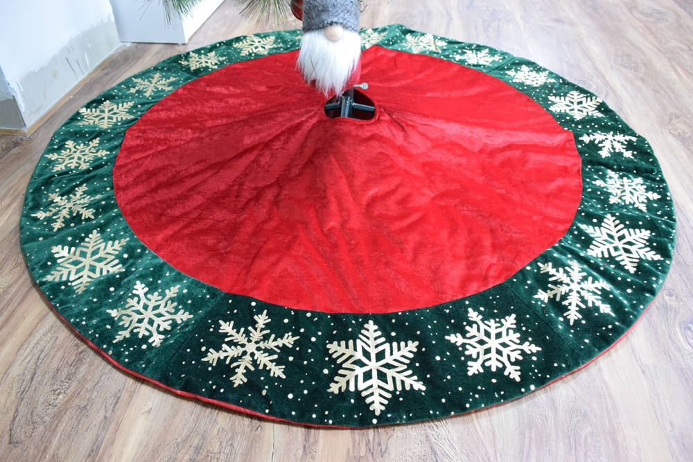 120*120Cm Red/Green/White Christmas Snowflake Tree Skirt Decoration-GOON- Home Decoration, Christmas Decoration, Halloween Decor, Harvest Decor, Easter Decor, Thanksgiving Day Decor, Party Decor