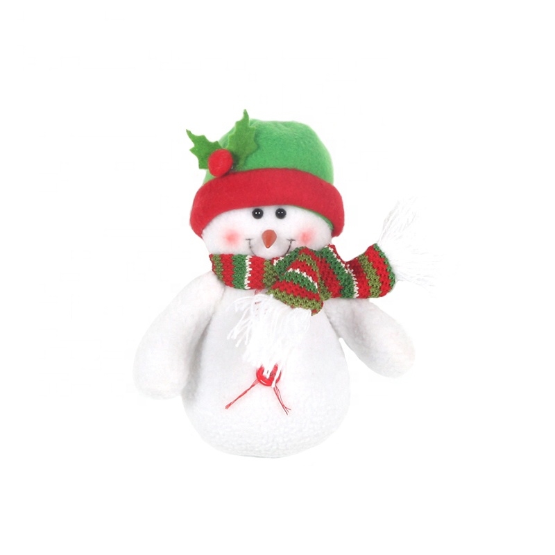 16.5Cm Snowman Christmas Soft Stuffed Dolls 2 Design Assorted-GOON- Christmas Decoration, Halloween Decor, Harvest Decor, Easter Decor, Thanksgiving Day Decor, Party Decor