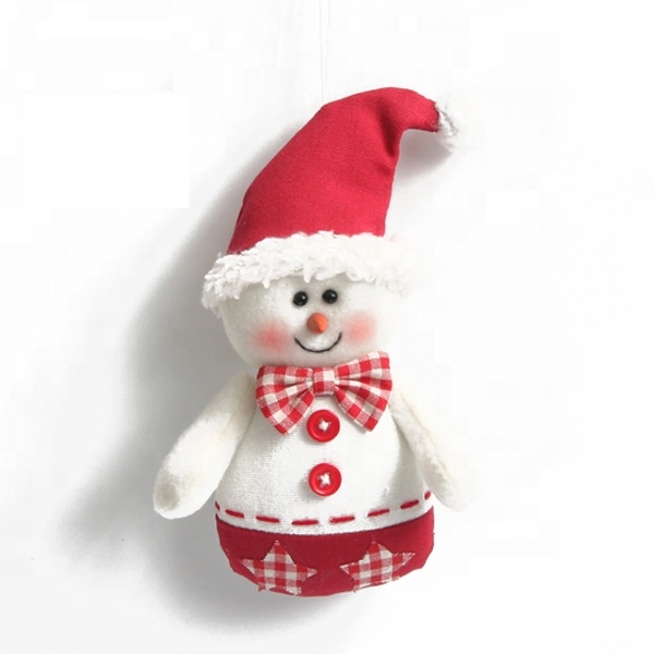 17cmH*10cmW*5cmD Snowman Fabric Plush Toy Hanging Ornaments-GOON- Home Decoration, Christmas Decoration, Halloween Decor, Harvest Decor, Easter Decor, Thanksgiving Day Decor, Party Decor