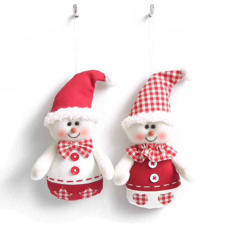 17cmH*10cmW*5cmD Snowman Fabric Plush Toy Hanging Ornaments-GOON- Home Decoration, Christmas Decoration, Halloween Decor, Harvest Decor, Easter Decor, Thanksgiving Day Decor, Party Decor