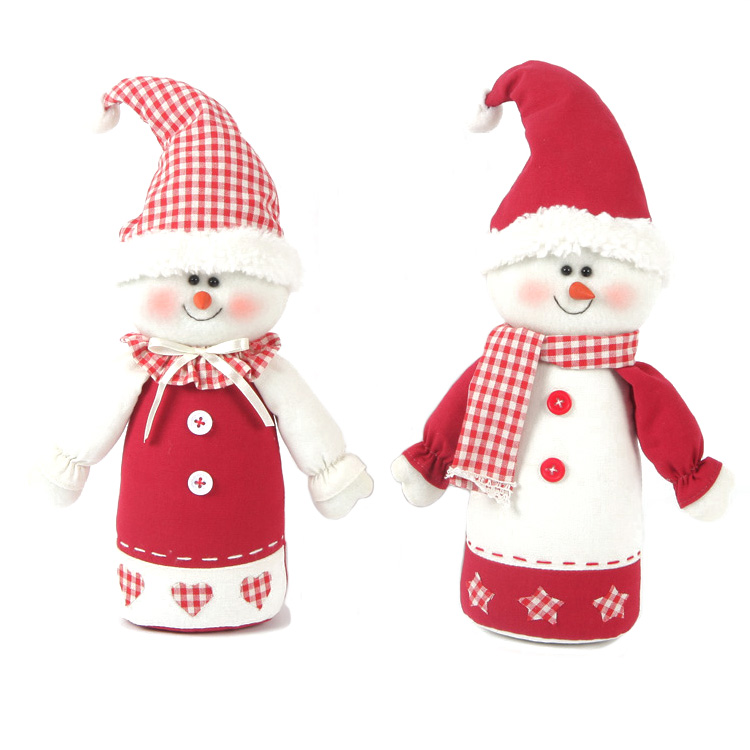 33cmH*15cmW*10cmD Standing Snowman Christmas Fabric Plush Toy-GOON- Christmas Decoration, Halloween Decor, Harvest Decor, Easter Decor, Thanksgiving Day Decor, Party Decor