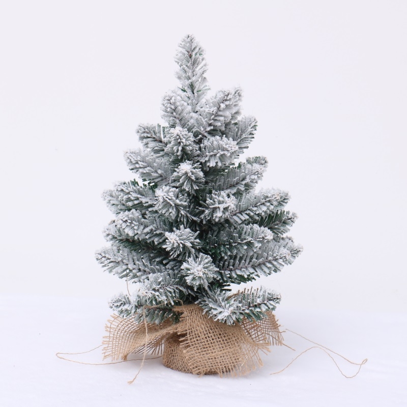 35Cm Natural Flocked Mini Artificial Christmas Table Tree Decoration-GOON- Home Decoration, Christmas Decoration, Halloween Decor, Harvest Decor, Easter Decor, Thanksgiving Day Decor, Party Decor