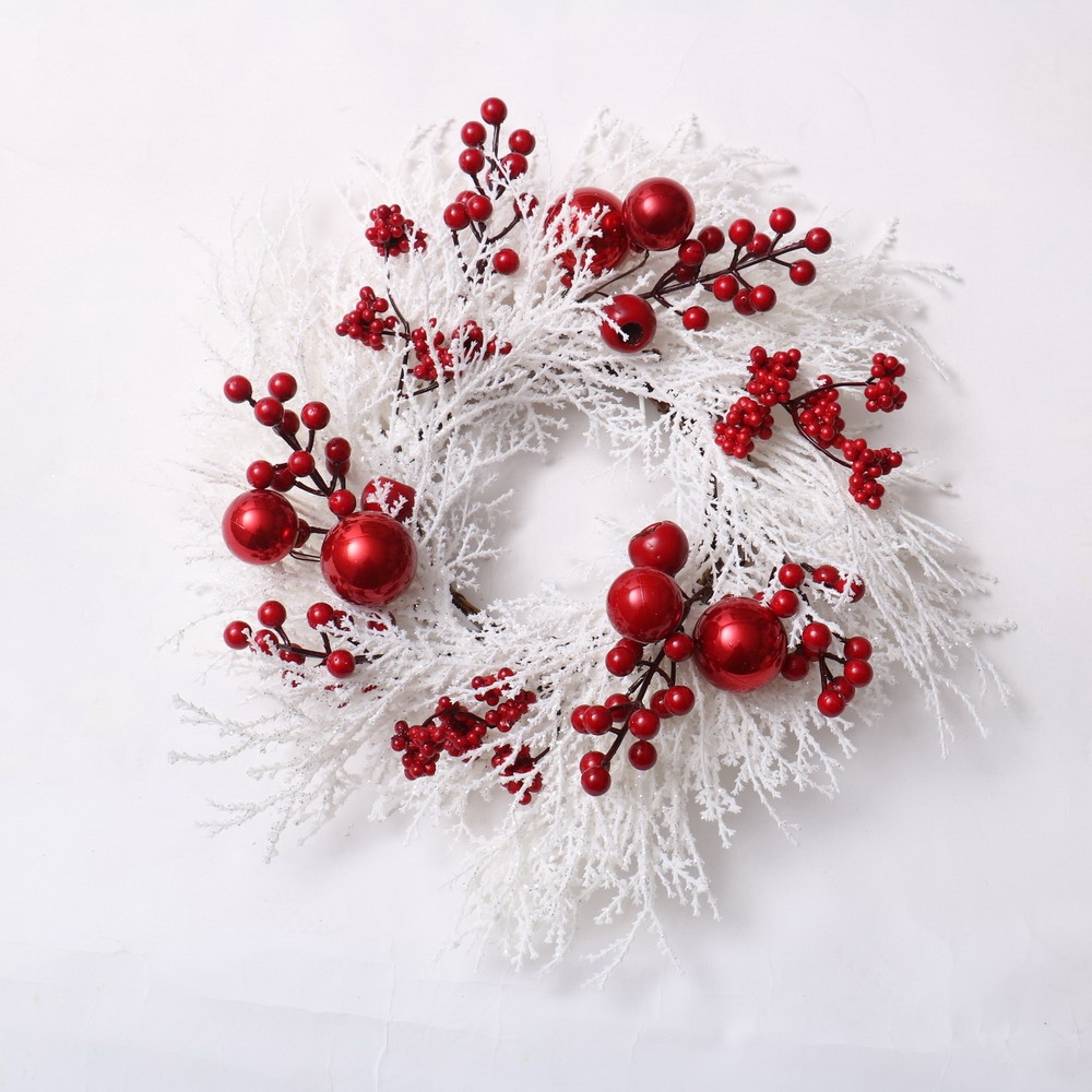 55Cm Red/Natural Artificial Christmas Wreath/Garland Decorations-GOON- Home Decoration, Christmas Decoration, Halloween Decor, Harvest Decor, Easter Decor, Thanksgiving Day Decor, Party Decor