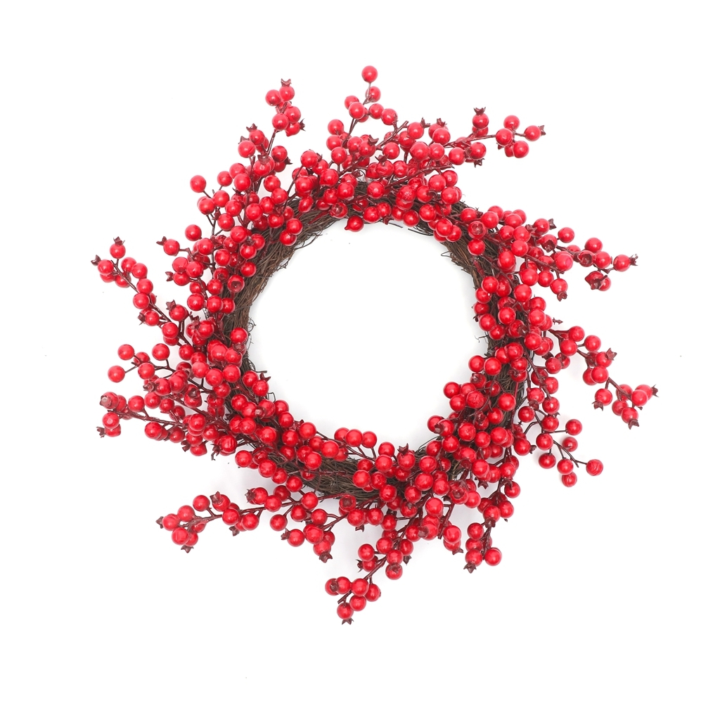 40Cm Red Haws Berry Wreath Christmas And Home Decoration-GOON- Home Decoration, Christmas Decoration, Halloween Decor, Harvest Decor, Easter Decor, Thanksgiving Day Decor, Party Decor