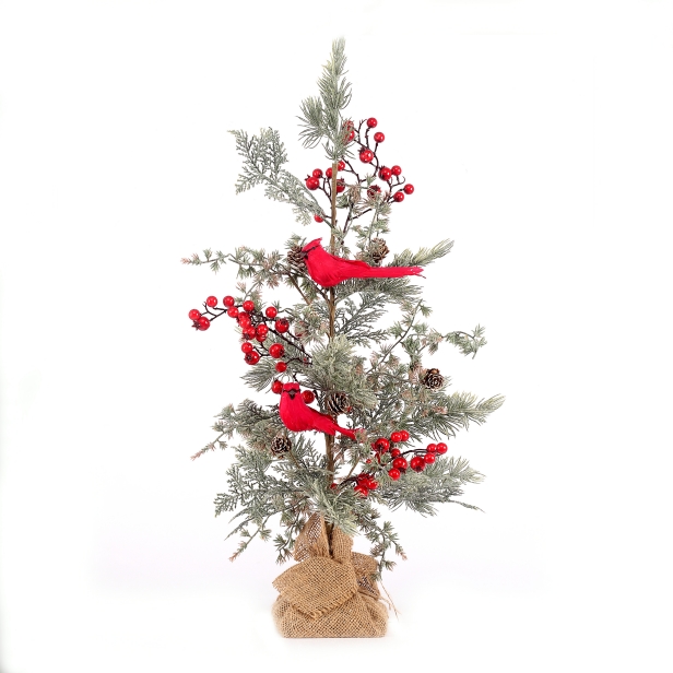 45Cm Red/Natural Artificial Spring/Party Wedding/ Home Table Tree Decoration-GOON- Home Decoration, Christmas Decoration, Halloween Decor, Harvest Decor, Easter Decor, Thanksgiving Day Decor, Party Decor