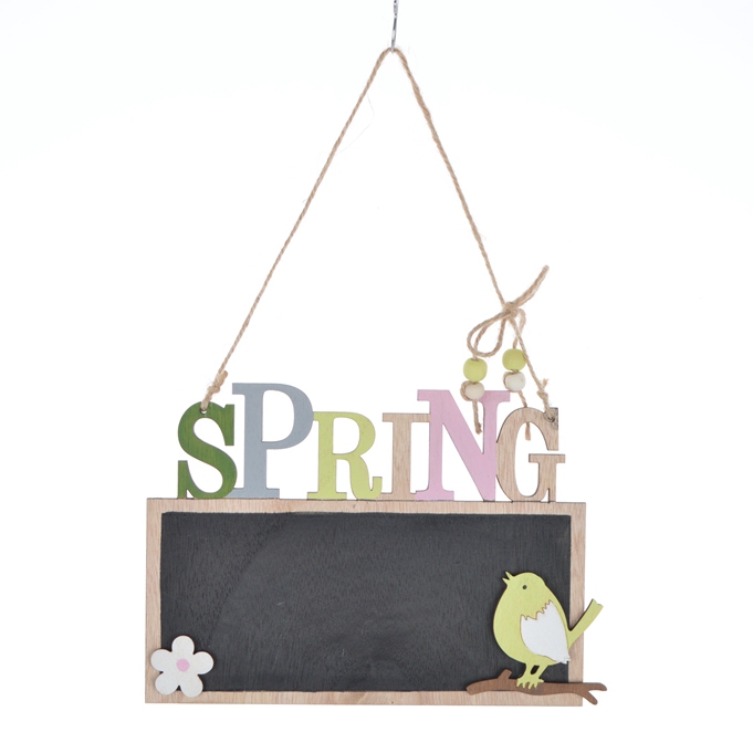 19*13Cm Pink/Yellow/Green Spring Wooden Easter Door Blackboard Sign-GOON- Home Decoration, Christmas Decoration, Halloween Decor, Harvest Decor, Easter Decor, Thanksgiving Day Decor, Party Decor