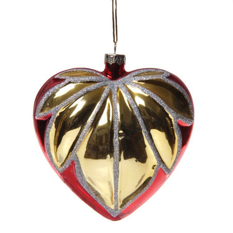 8CM Glass Blown Heart shape Ornaments-GOON- Christmas Decoration, Halloween Decor, Harvest Decor, Easter Decor, Thanksgiving Day Decor, Party Decor