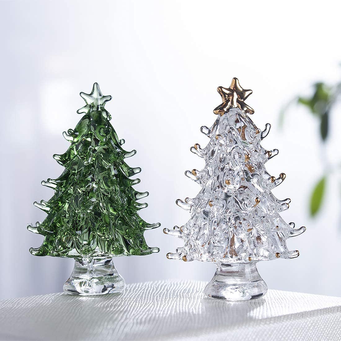 5CM White And Green Crystal Christmas Glass Tree-GOON- Home Decoration, Christmas Decoration, Halloween Decor, Harvest Decor, Easter Decor, Thanksgiving Day Decor, Party Decor