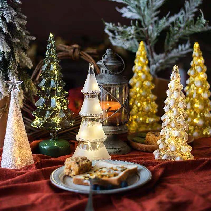 30CM LED Hand Blown Christmas Glass Tree-GOON- Home Decoration, Christmas Decoration, Halloween Decor, Harvest Decor, Easter Decor, Thanksgiving Day Decor, Party Decor