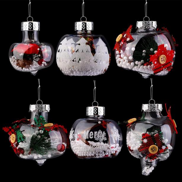 8.5CM Plastic Transparent Hanging Balls-GOON- Home Decoration, Christmas Decoration, Halloween Decor, Harvest Decor, Easter Decor, Thanksgiving Day Decor, Party Decor